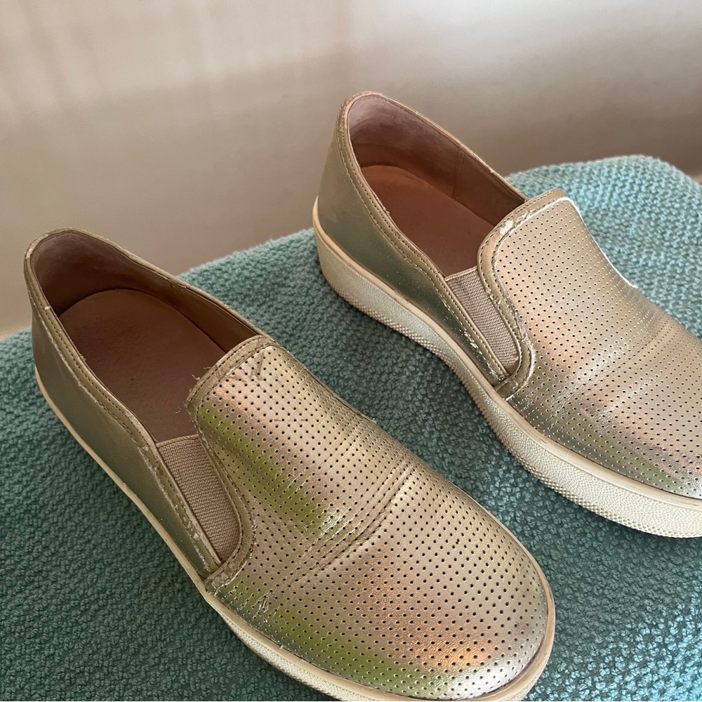 Metallic Slip-On Sneakers